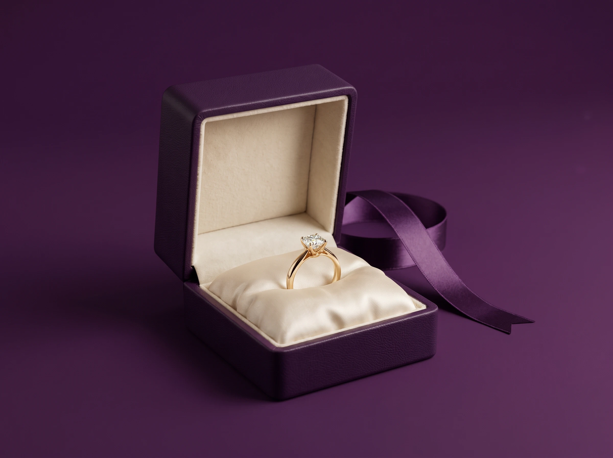 A signature Hasaka Diamonds gift box, hand-tied and ready to give